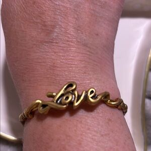 Alex and Ani Gold 'Love' Bracelet